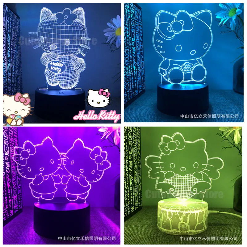 Acrylic Night Light Hello Kitty Night Hello Kitty Style Yes Hello