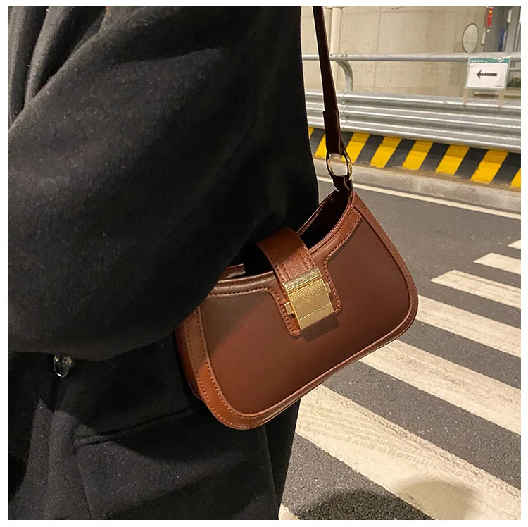 Vintage Style Ladies Shoulder Bag Lacquer Leather Handbag_voghion.com