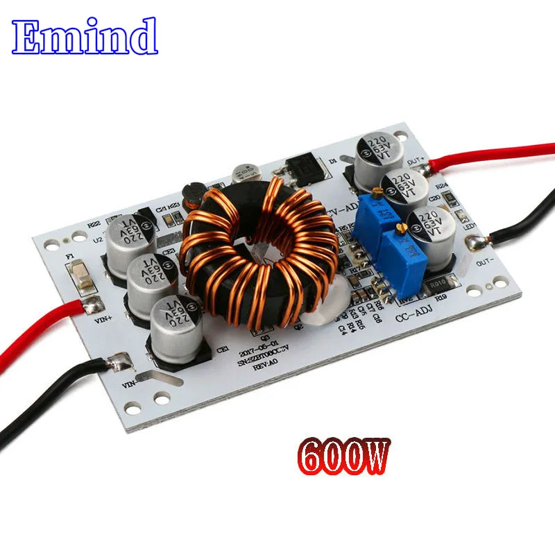 

1/3/5/10/20Pcs 600W Aluminum Substrate Boost CV/CC Adjustable Power Module LED Boost Drive Boost Charging Power Supply