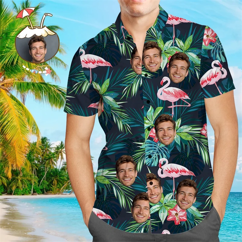 Unisex Hawaiian Shirts Custom Funny 3d Diy Print Button Shirts Short Sleeves/long Sleeves Hawaii Shirt Tops European Size 6xl 3