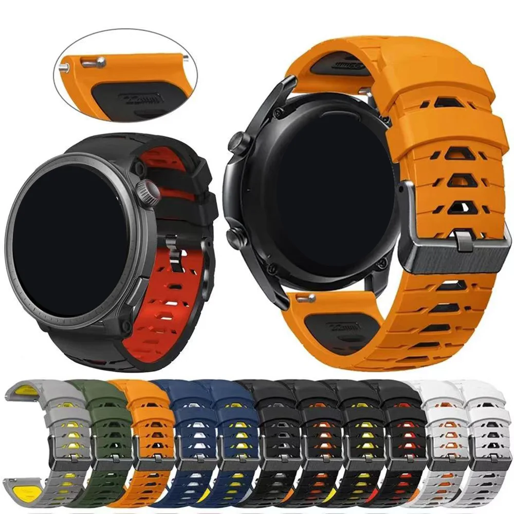 Silicone 22mm Wrist Strap - Premium Replacement Watchband Bracelet