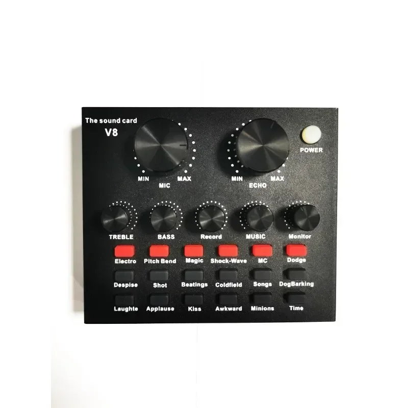 Mic V8 sound card PC computer audio USB recording studio game live broadcast KTV BM800 professional microphone condenser