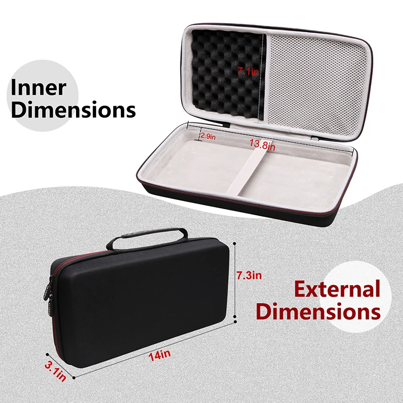 Ltgem Eva Case Duro para Logitech Pop Chaves Teclado sem Fio Mecânico Daydream Hortelã Viagem Bolsa de Armazenamento de Transporte - Imagem 6