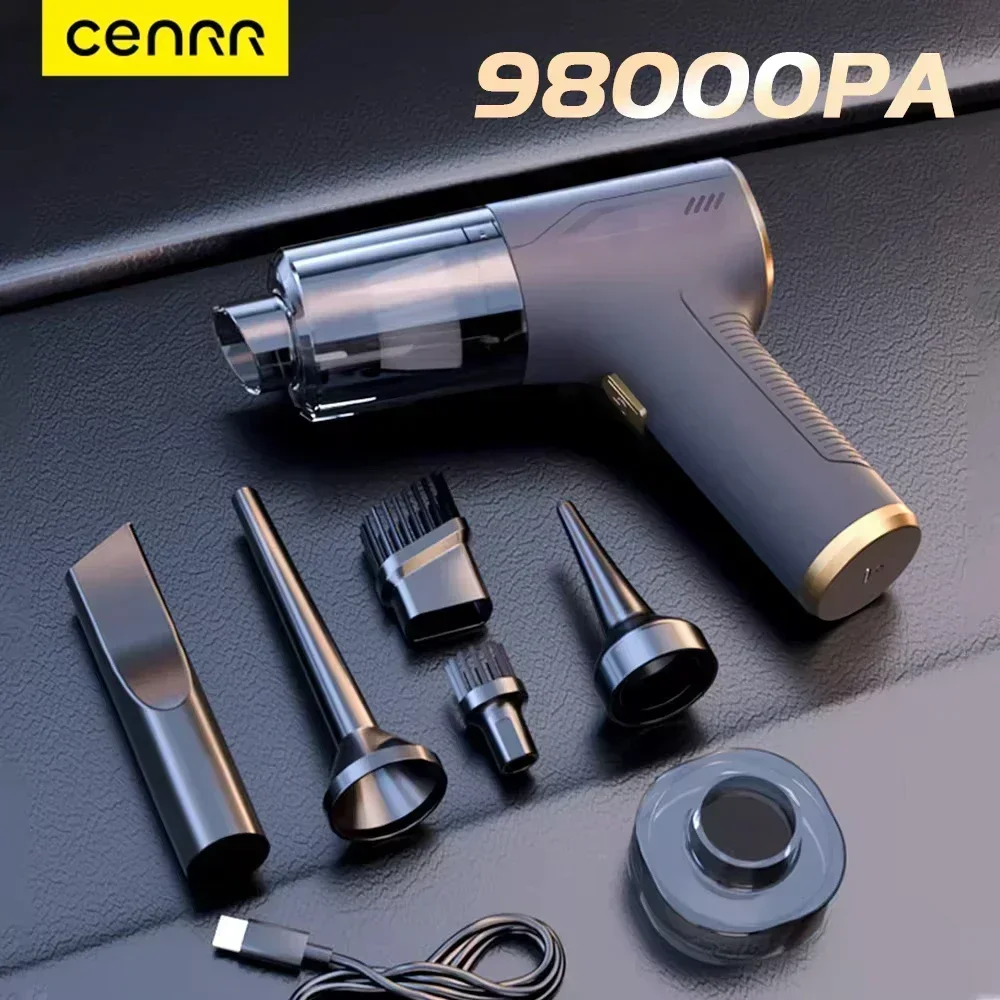CENRR 98000PA Car Vacuum Cleaner Mini Cordless Powerful Wireless Car Cleaner HandHeld Portable Vacuum Cleaner Cleaning Machine 1