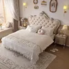 American Style Solid Wood Luxury Beds Modern Minimalist High-End Double Bed French-Designed Bedroom Furniture Fauteuil Lit FYBB 4
