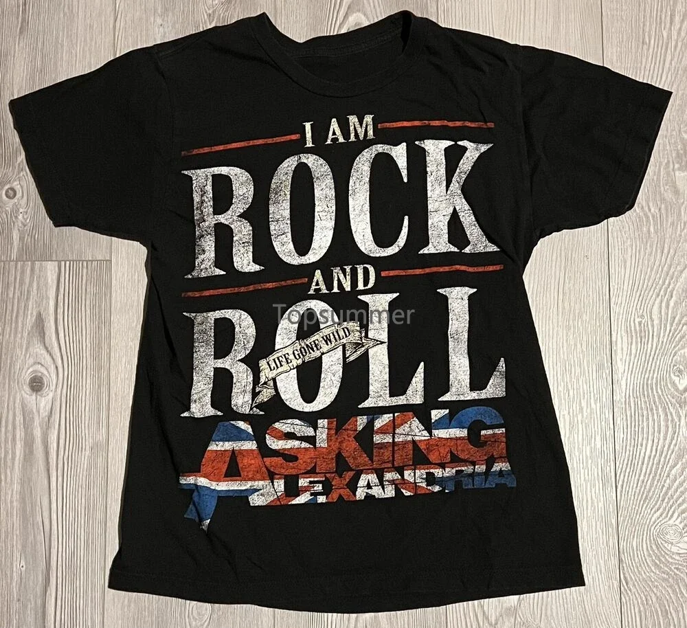 

Asking Alexandria I Am Rock And Roll Life Gone Wild Tshirt Size Small