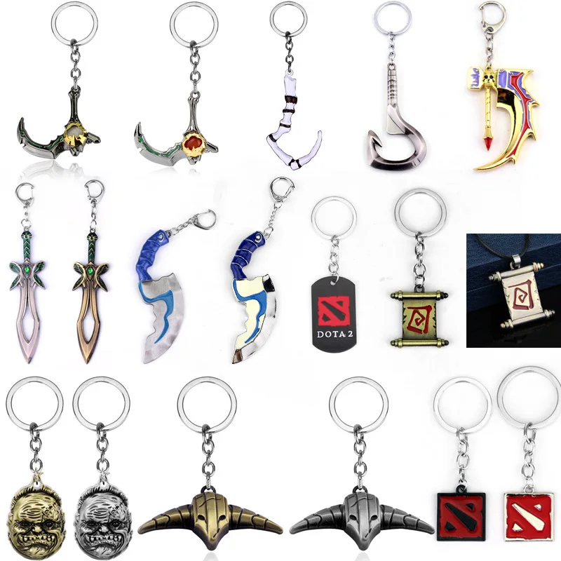 Dota 2 keychain Mopsz toys Szólam Fegyver Kard Varázsszer Kellékek Dísztárgyak autó hajformázó dekor Adomány számára Játszadozó