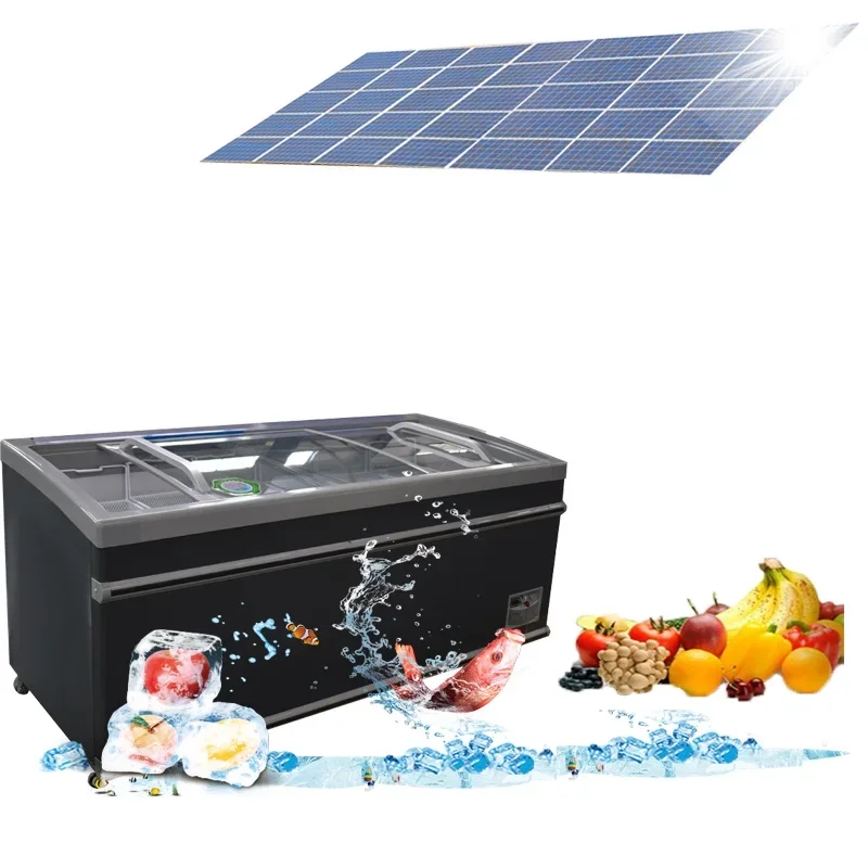 New Design Solar Power Freezing System 550L 12V DC Chest Freezer for Sale