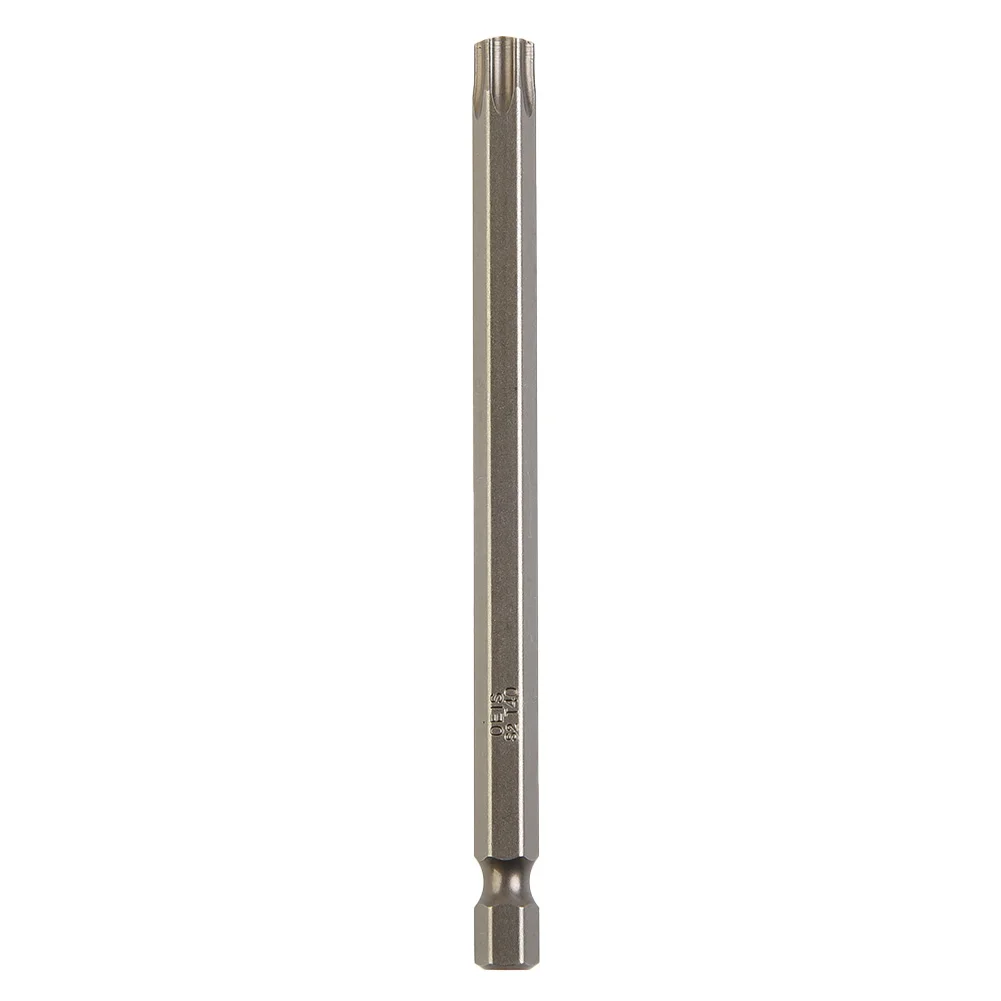 Sechskantschaft, Magnetkopf-Torx-Schraubendreher, Bit aus legiertem Stahl, 100 mm, T7/8/9/10/15/20/25/27/30/40, manipulationssicherer Stern für Sicherheit – Detail 8