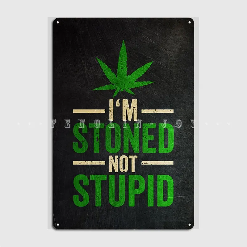 I Am Stoned Not глупый металлический знак настенная роспись бар пещера ВИНТАЖНАЯ