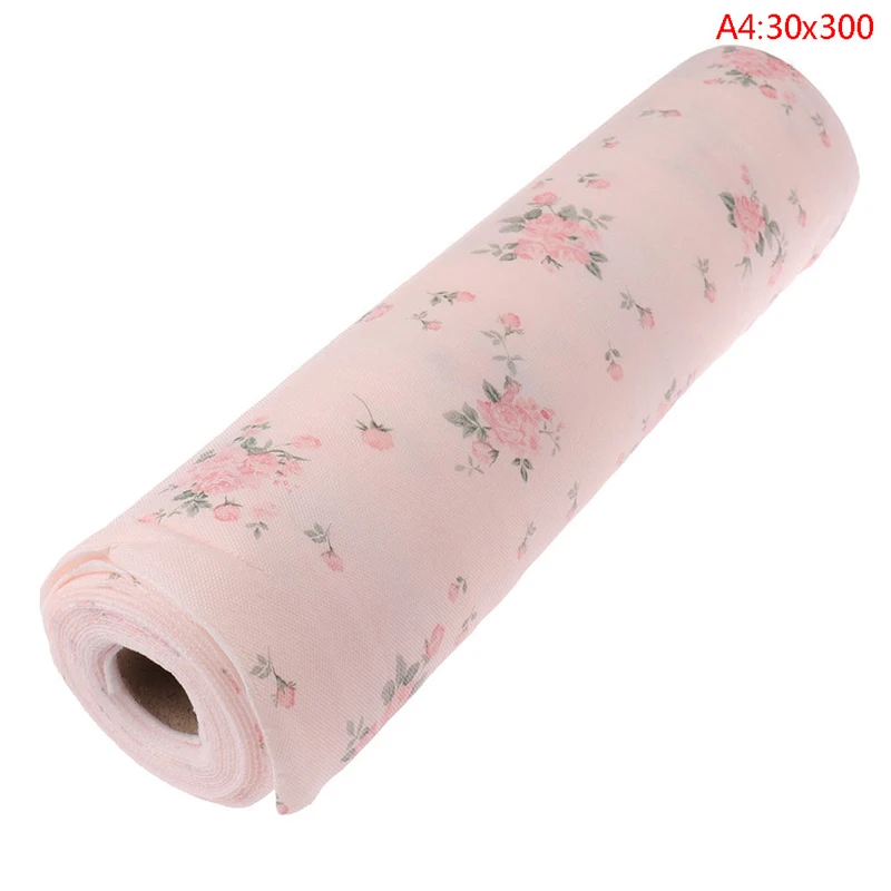 Pink and White Botanical Shelf and Drawer Liner Wrapping Paper