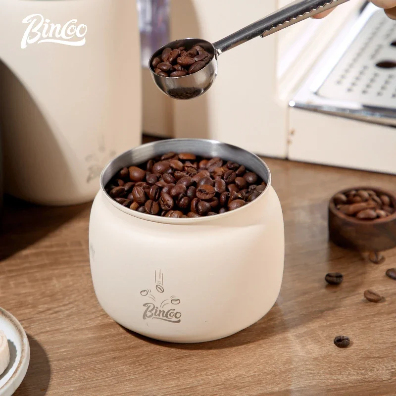 Coffee Sealed Can Stainless Steel Manual Vacuum Storage Container Jar Canister for Coffee Beans Outdoor Camping Kitchen Barista 3