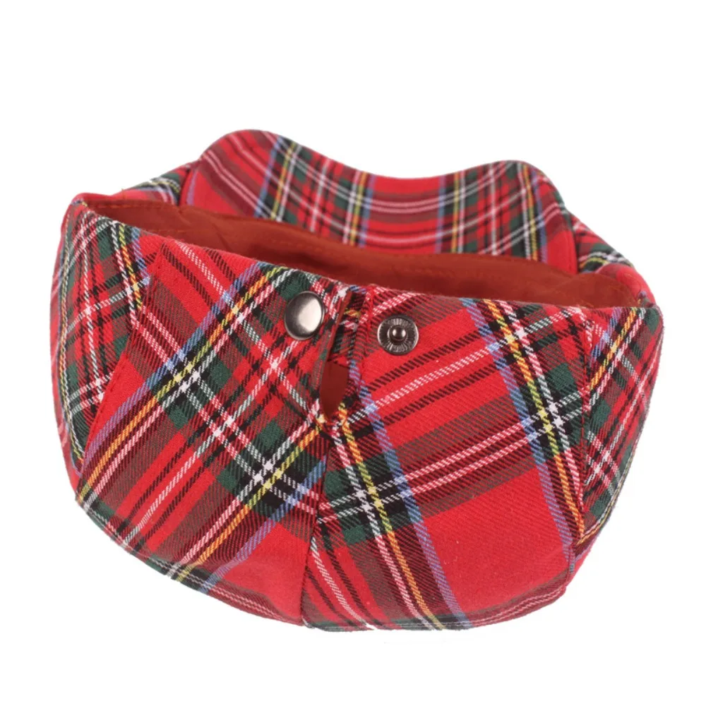 Curved Brimmed Hats Cotton Plaid Berets Caps Retro Short Brim Cloth Painter Caps Breathable Sunshades Women Artist Hats Outdoor