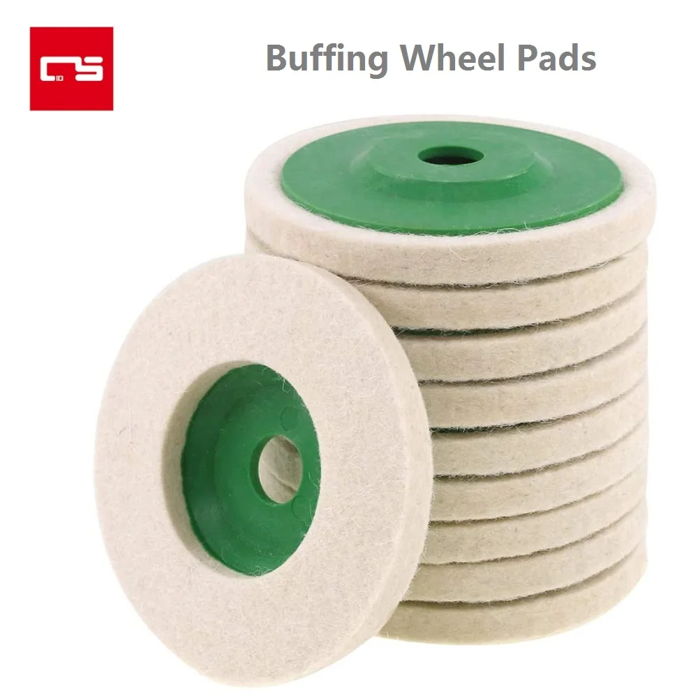 Buffing Pads 4 inch 100mm Wool Polishing Wheel for Angle Grinder Wheel