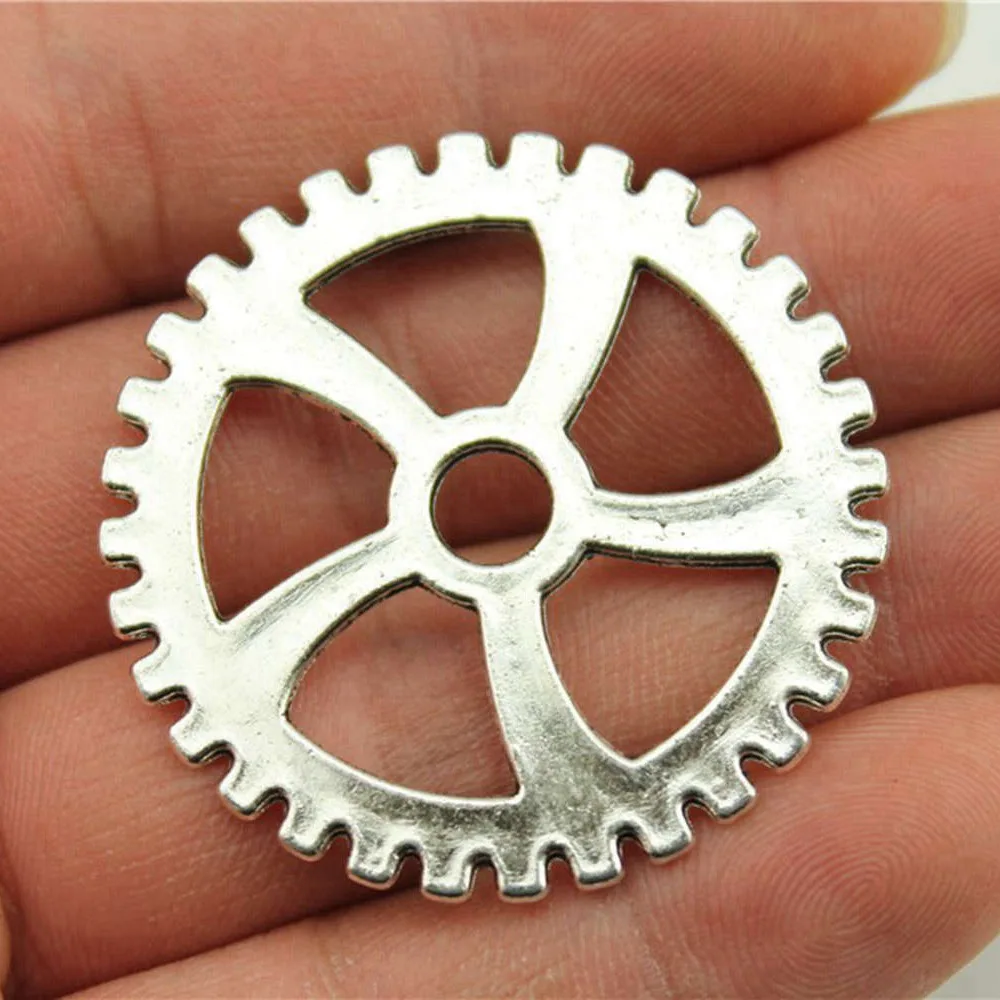 

Jewelry Tools Big Gear Steampunk Charms New In Ornaments 3pcs