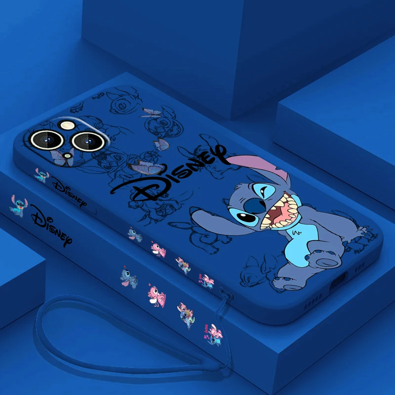 thumbnail image 1 of Disney-funda de teléfono de puntada para Apple, funda suave de cuerda líquida para iPhone 15 14 13 12 11 Pro Max Plus 8 7 SE, 1 of 4