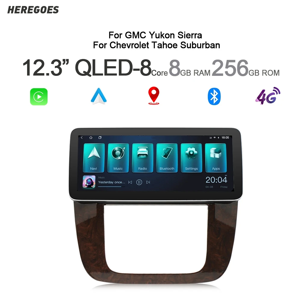 12 inch 2 din android 14 auto dvd player 8g 256gb navigation gps carplay radio für gmc yukon chevrolet tahoe suburban 2016-2019