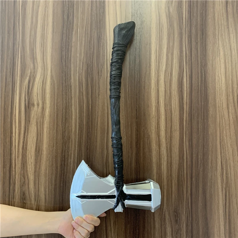 1:1 Axe Stormbreaker Kid Cosplay Ver. Thunder War Axe Prop Thor's Hammer Weapon Superhero Role Playing Movie PU Model Toys 2
