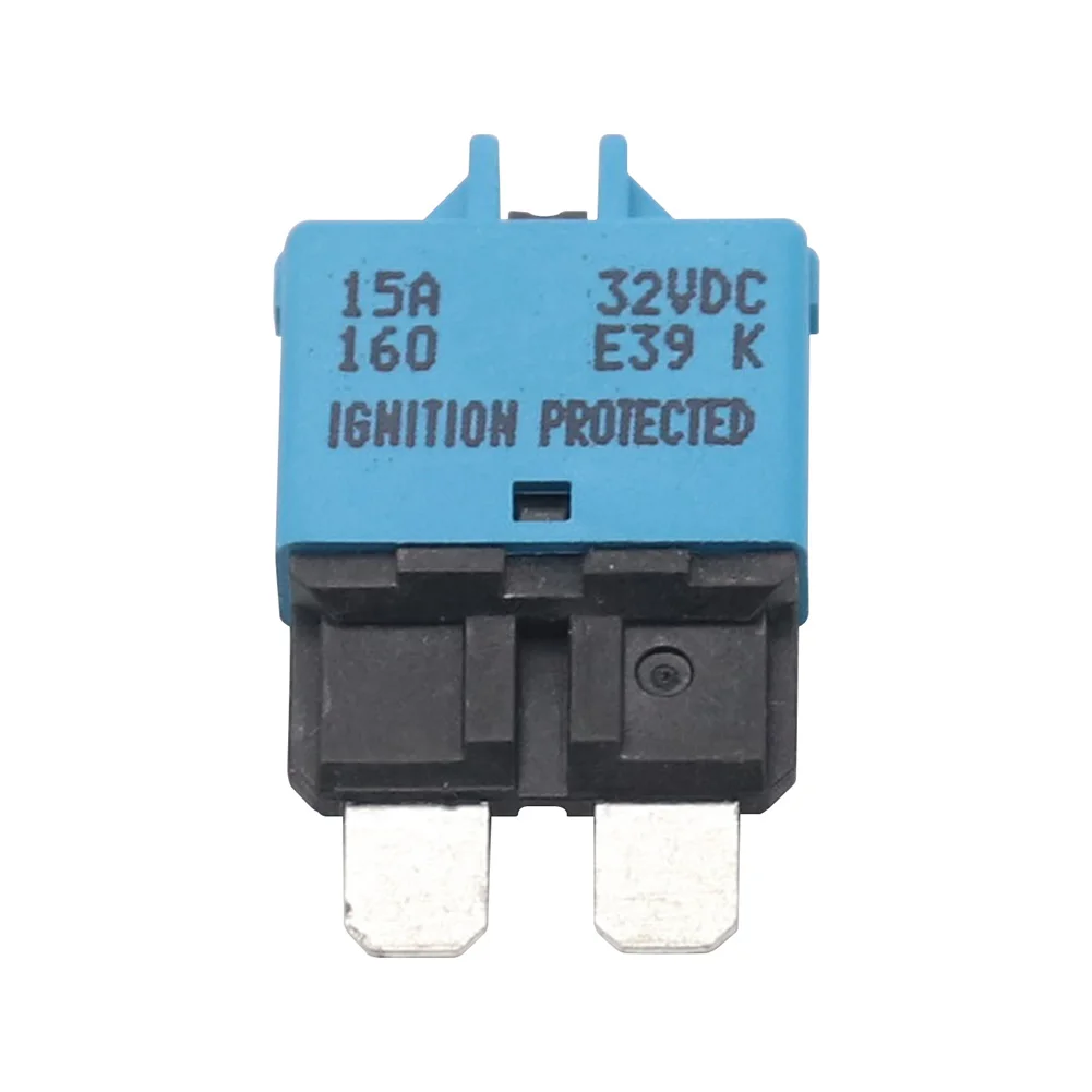15A Circuit Breaker ATC Blade Fuse Manual Reset Blade Fuse Adapter Resettable 15A 32V DC Marine Rally Auto Boat Car Accessories