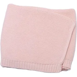 Personalized Organic Cotton Baby Blanket & Swaddle Set - Breathable Newborn Gift - Name customized (Light pink)