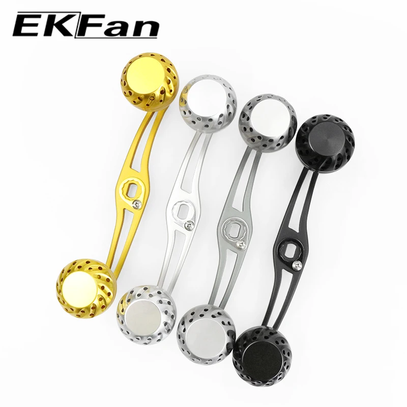 EKFan 120MM Aluminiumlegierung S-förmiger Baitcasting-Angelrollengriff Passend für A/D/S 7*4/8*5mm Loch 30mm Legierungsknopf Köderrollen-Werkzeuge – Detail 3