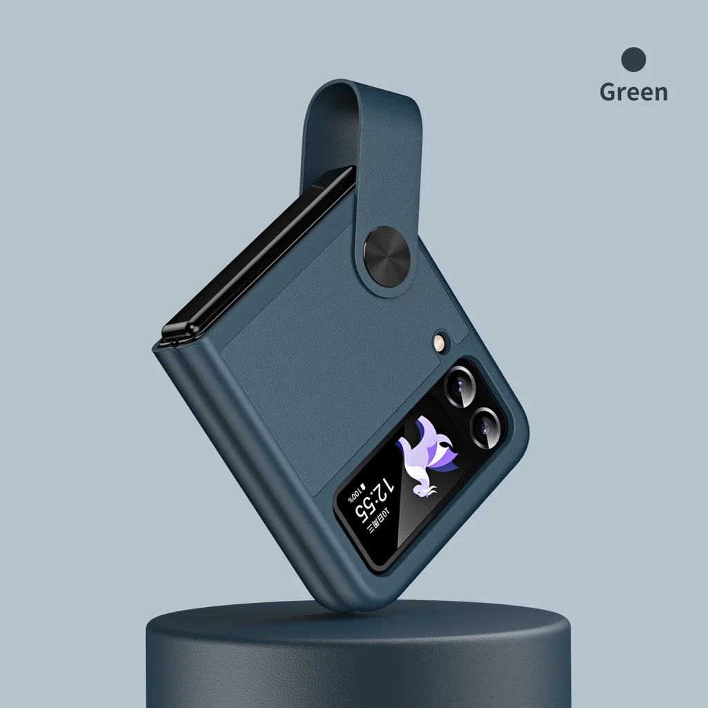 

Leather Case For Galaxy Z Fold 4 Luxury Leather Wristband Cover