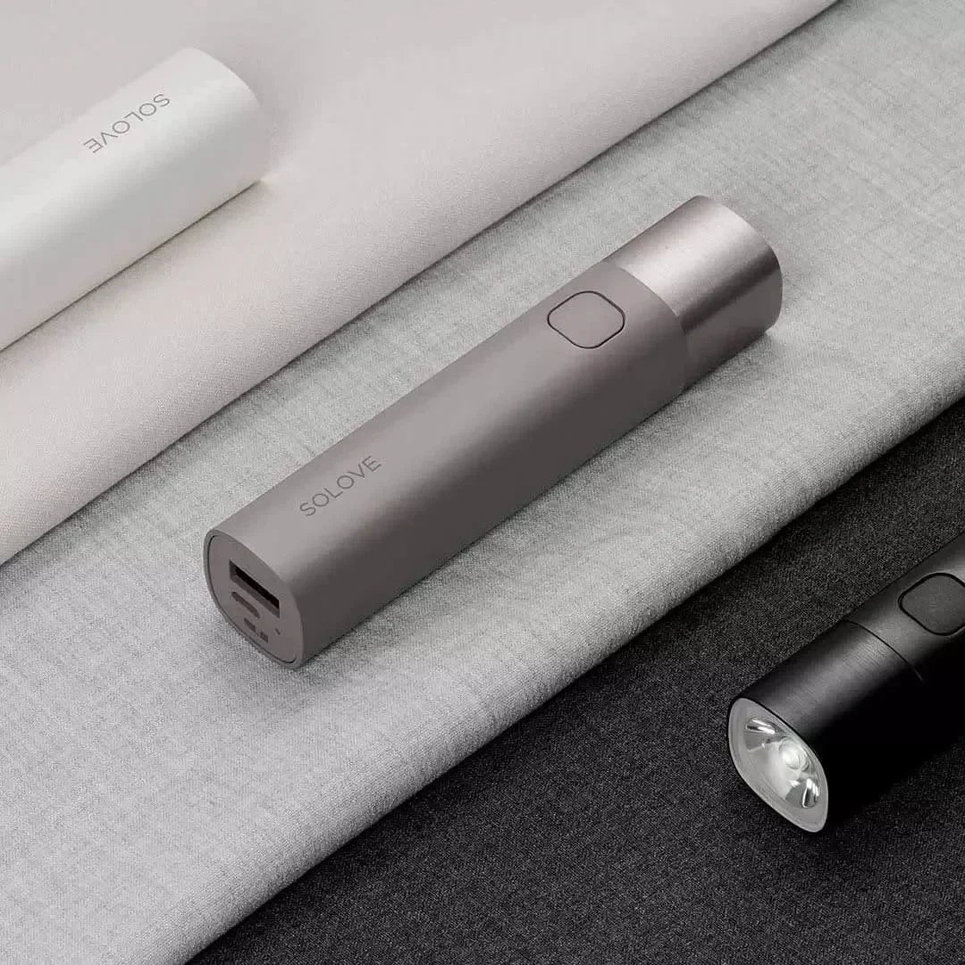 SOLOVE X3 X3s LED Flashlight 3000mAh Mobile Power USB Multi-function Brightness Torch Power Bank Portable Lighting for xiaomi portable flashlight