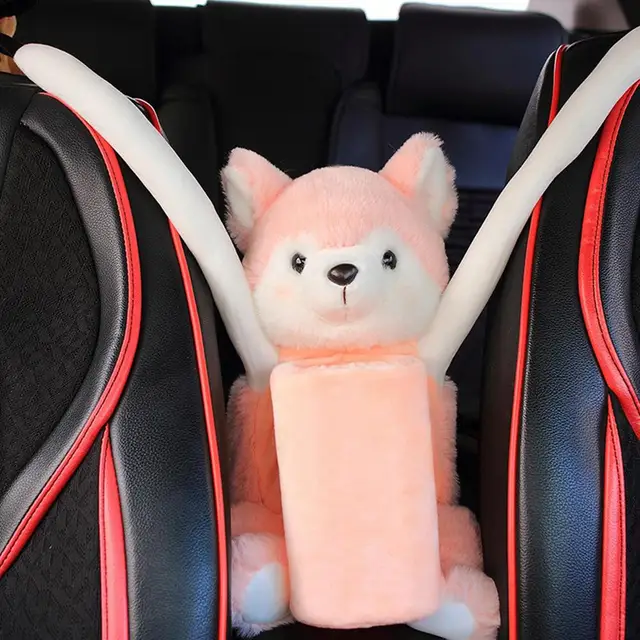 Car Tissue Box Lovely Soft Cylinder Tissues For Car With Hanging Plush Toy  Car Tissue Holder Waterproof Car Trash Can Car - AliExpress