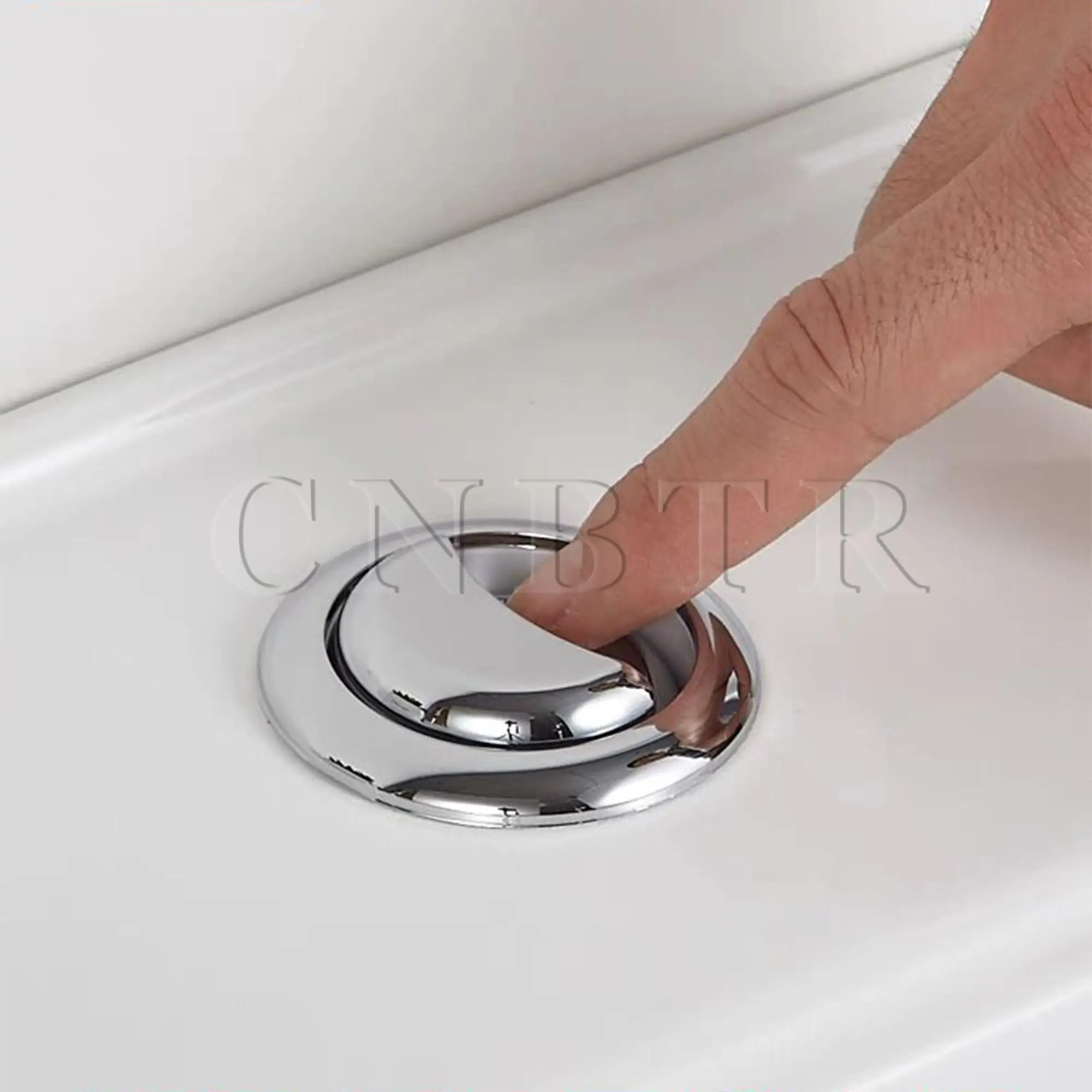 CNBTR 2 Pieces Toilet Water Tank Push Button Plastic Dual Flush Replace 38mm Dia
