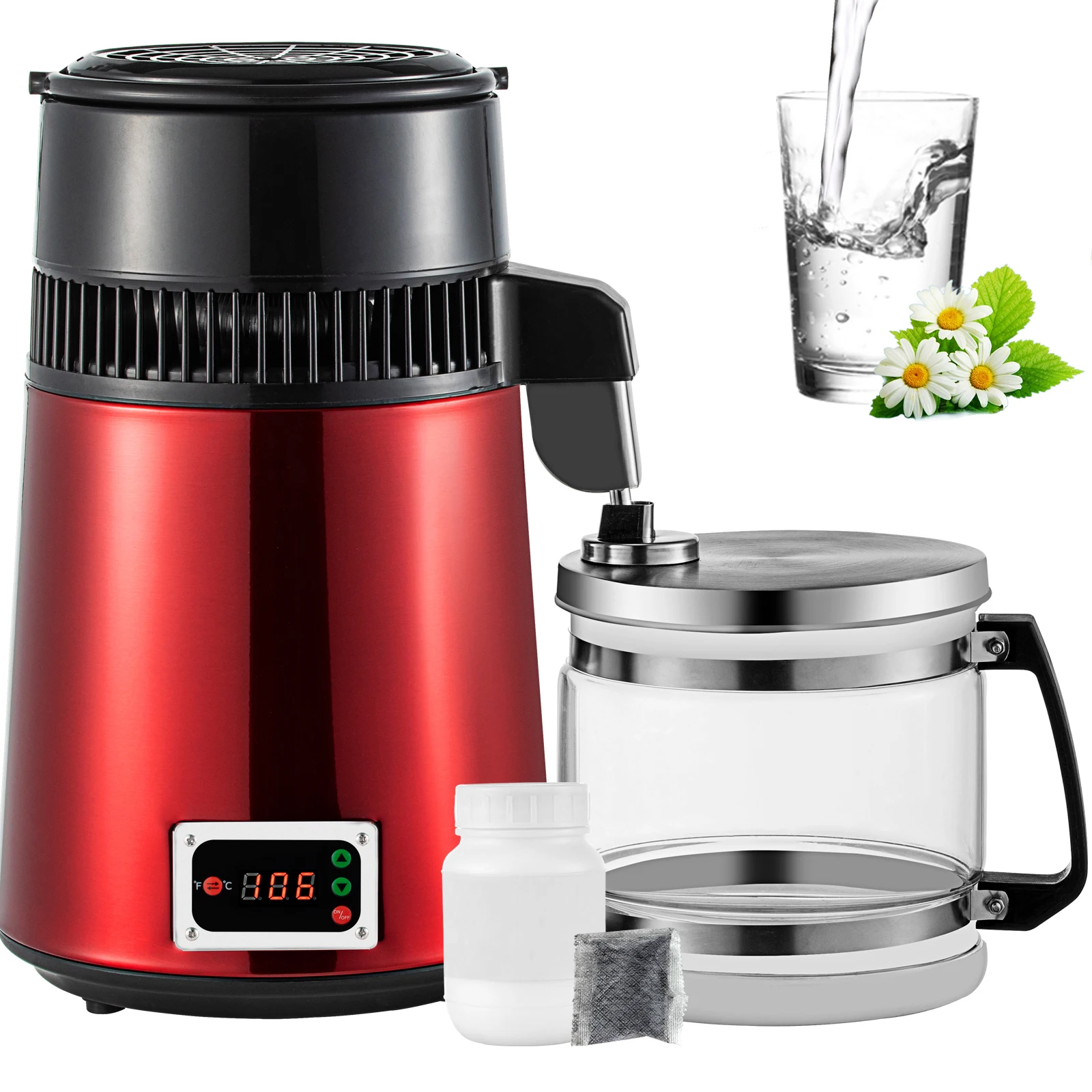 4L Pure Water Distiller with Temperature Control