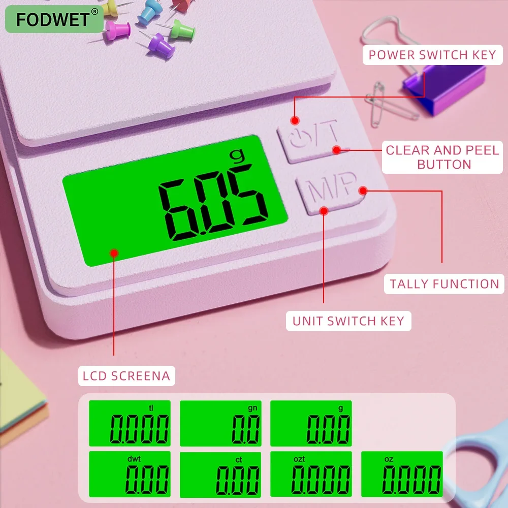 Mini Electronic Digital Jewelry Scale 0.01g Accuracy High Quality Portable Pocket Scale Multifunctional Counting Scale