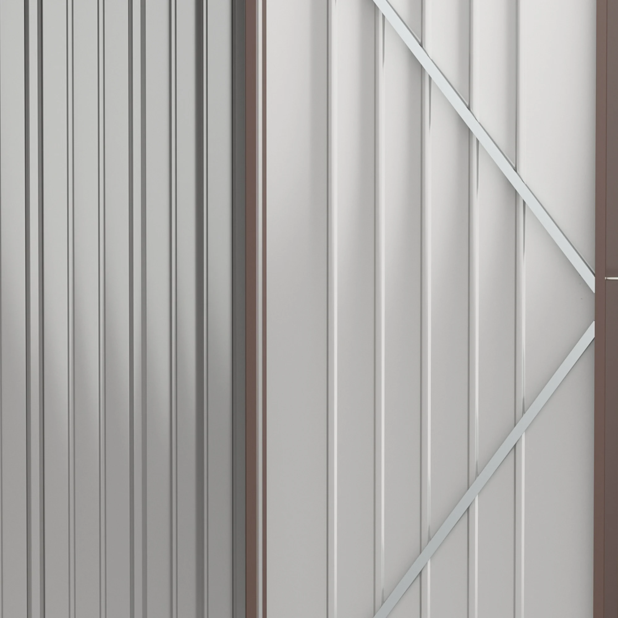 Gartenhaus mit Pultdach, 1,34 m², Metall, verzinkter Stahl, braun, 161,5 x 94,5 x 196 cm, vor Ort montiert – Detail 7