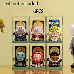 Crystal Clear Display Case Cabinet for Miniature Collectibles and Figures (6PCS no doll)
