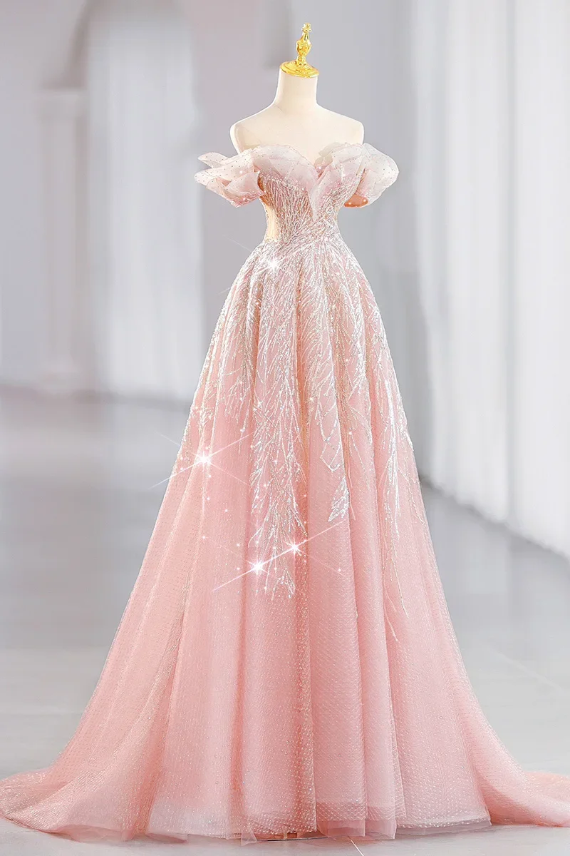 

Formal Dresses for Women Party Wedding Evening Dress Robe Elegant Gown Long Luxury Suitable Request Prom Occasion 2023 Women's