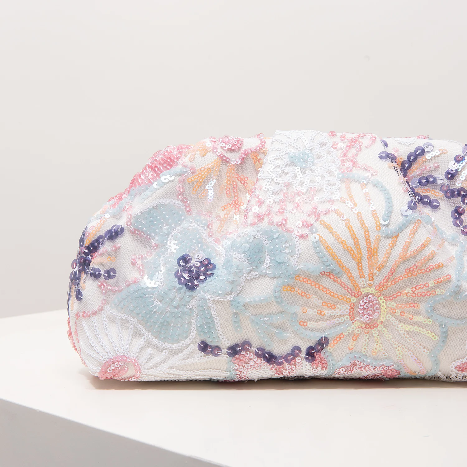 Clutch Bag Sequin Floral Embroidery Image 18