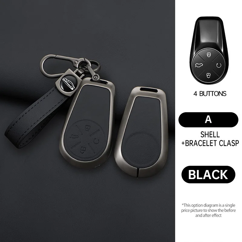 Deluxe Car Key Fob Protector with Keychain Attachment