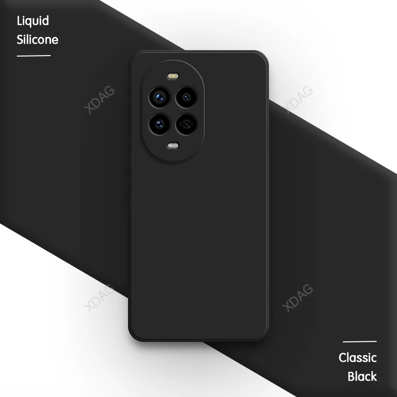 Premium Liquid Silicone Soft Phone Case with Lens Protection - Square Design in Elegant Finish