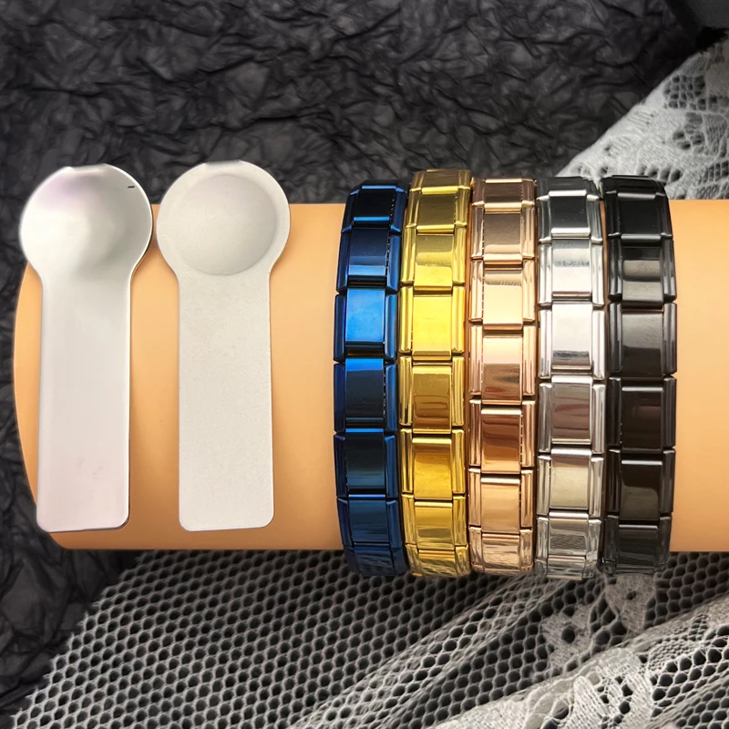 Bracciale Italiano Con Charm - 18 Ciondoli Modulari In Acciaio | Regalo Perfetto Per Donne