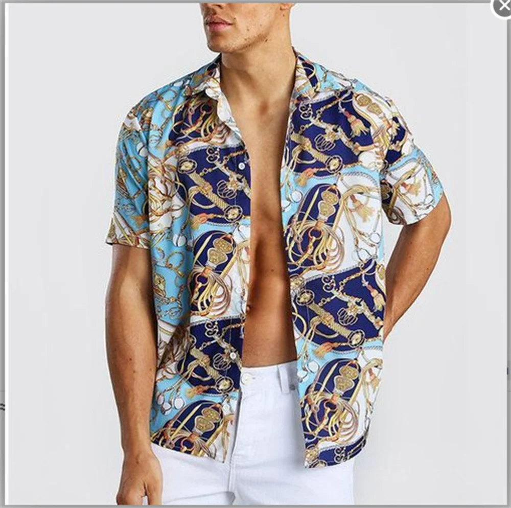 thumbnail image 1 of Camisas florales para hombre, nuevas camisas casuales de verano con estampado 3D, camisas playeras hawaianas, camisas de manga corta con solapa, blusas de calle, ropa para hombres y mujeres, 1 of 5