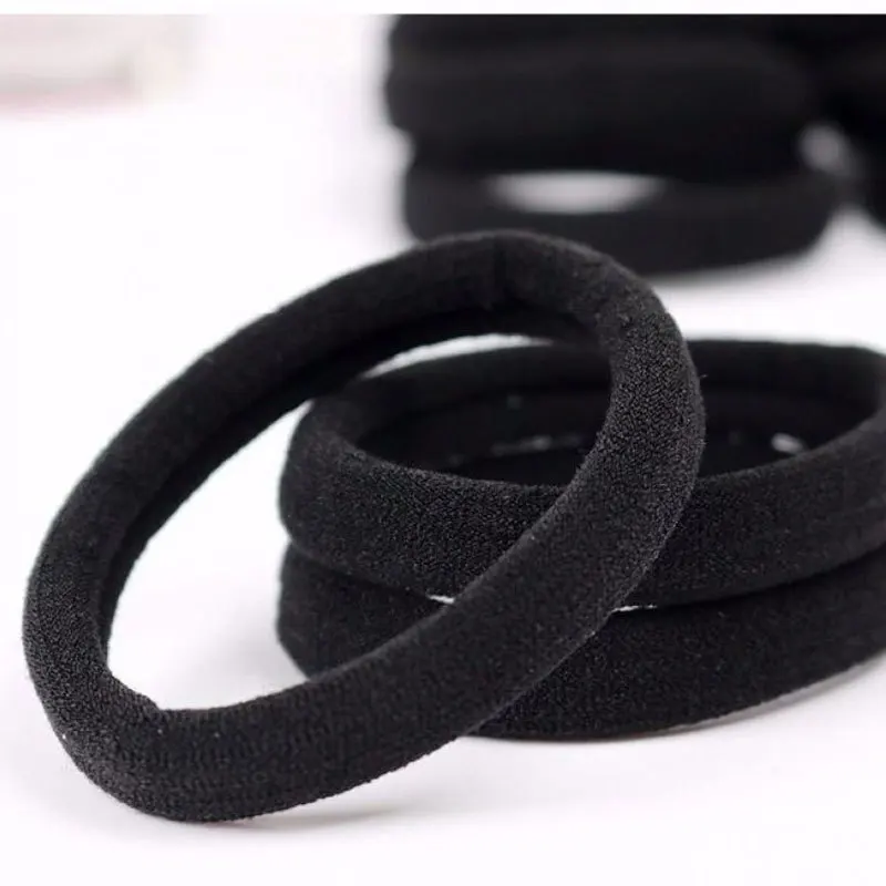 

50/100pcs Kids Black Hair Bands for Baby Girls Hairband High Elastic Rubber Band Hair Ties Ponytail Holder Scrunchies Accessorie