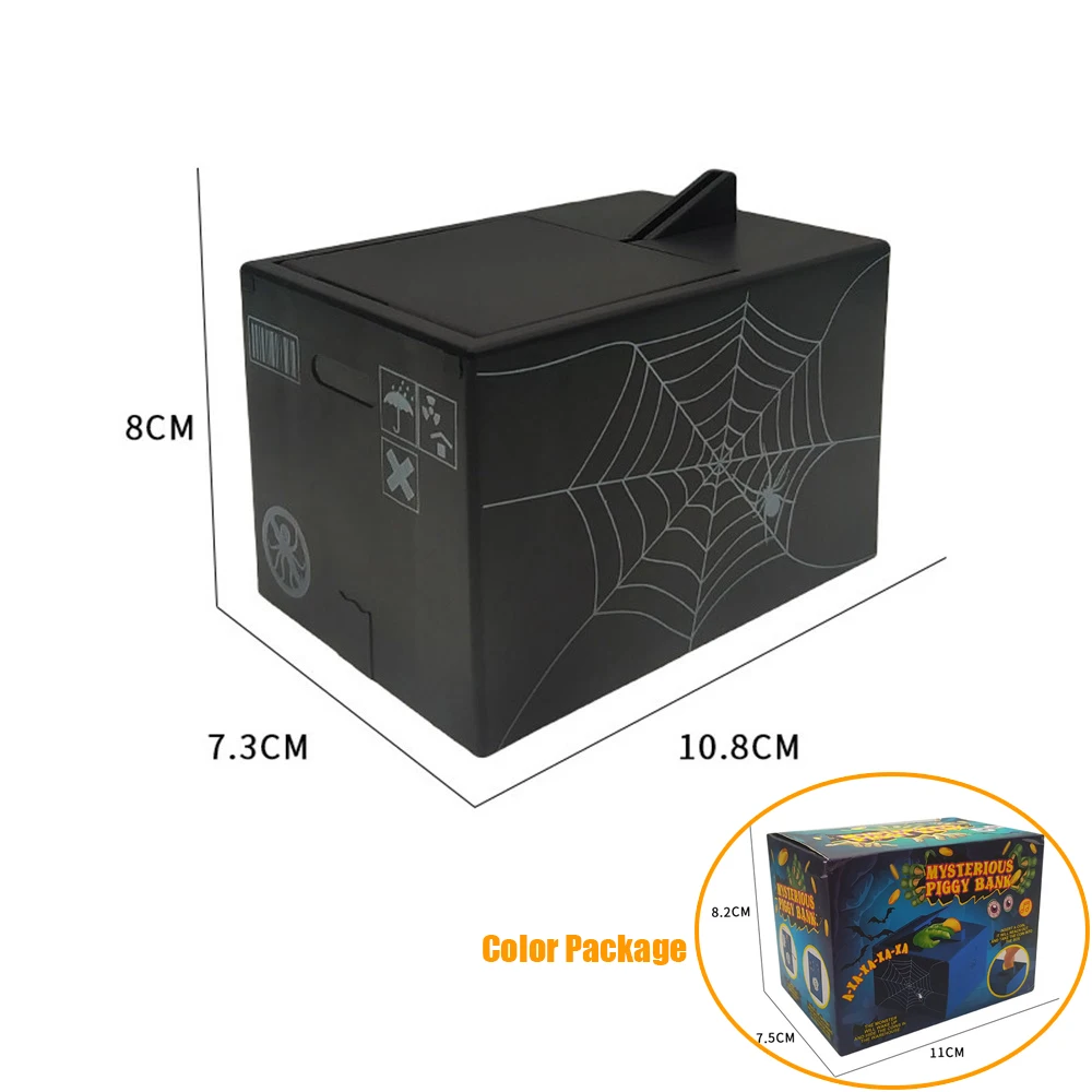 New Automated Scary Ghost Coin Box Kids Money Bank Thief Money