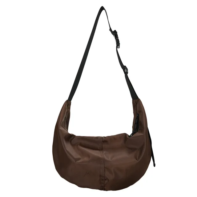 Men's and women's shoulder bag leisure student bag high quality Oxford women's crossbody bag waterproof outdoor fitness bag brown