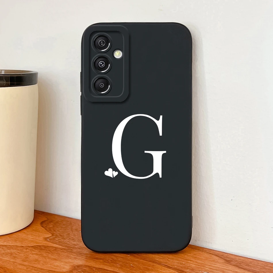 Simple Letters Liquid Silicone Phone Case - High Quality Soft Back Cover