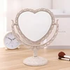 Desktop Makeup Mirror Heart Shape Makeup Vanity Portable Double-side Vanity Mirror Hand Mirror Cosmetic Compact Mirror For Women 6