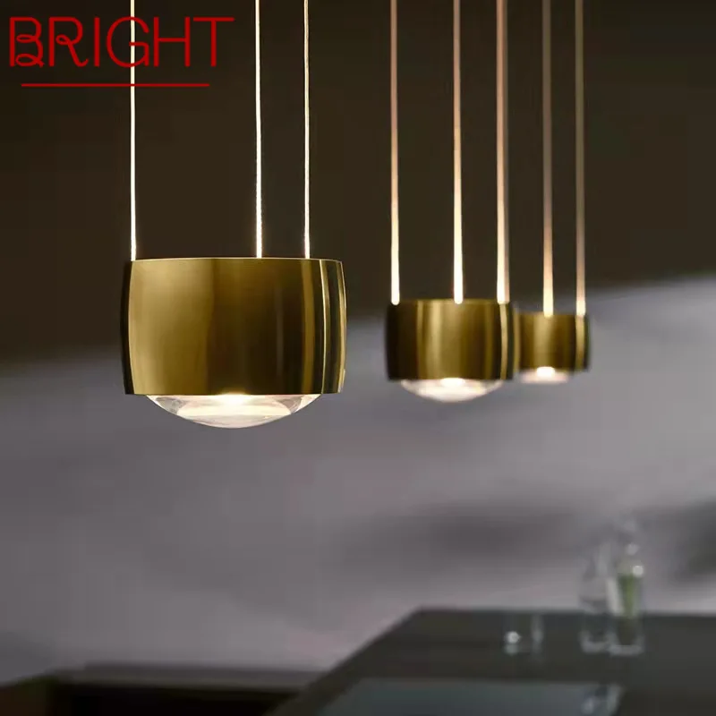 

BRIGHT Nordic Pendant Lamp Creative LED Vintage Simple Gold Small Light for Home Dining Room Bedroom Bedside Decor