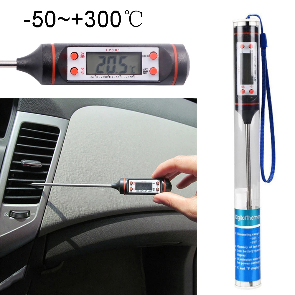 자동차 차량 에어컨 콘센트 LCD 온도계 게이지 도구 새 제품 -50+300 ° C LCD 화면 고정밀 자동차 부품