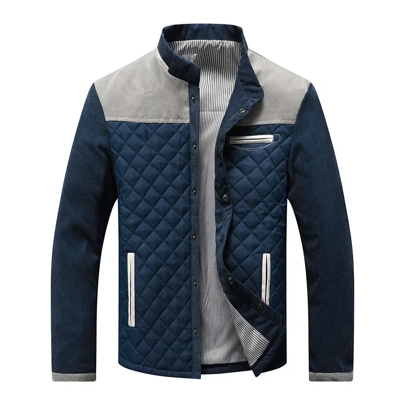 

Flight Casual Long Sleeve Coats Cotton Men's Baseball jackets stand Collar Cotton Jacket Vintage Jacket