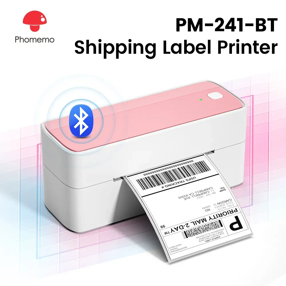Phomemo 241 Bluetooth Thermische Label Printer Draadloze Kleine Verzending Label Printer 4X6 Compatibel Met Iphone Android Mac Window