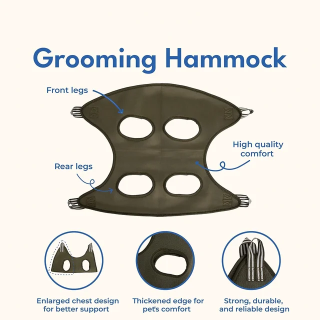 TONG Cat Grooming Nail Cutting Anti Scratch Bite Fixed Bag Bath Trimming Restraint Bag Pet Beauty Hammock Hanging Pet Supplies 2