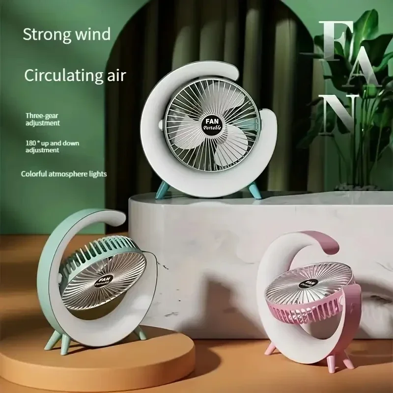 Electric Desktop Fan with USB Charging and Low Noise